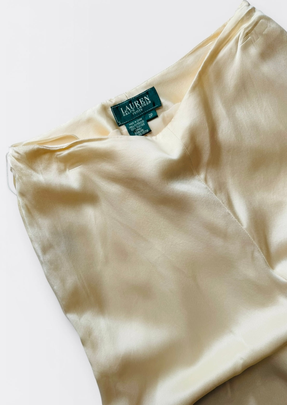 BUTTER YELLOW 100% SILK RALPH LAUREN PANTS 2P