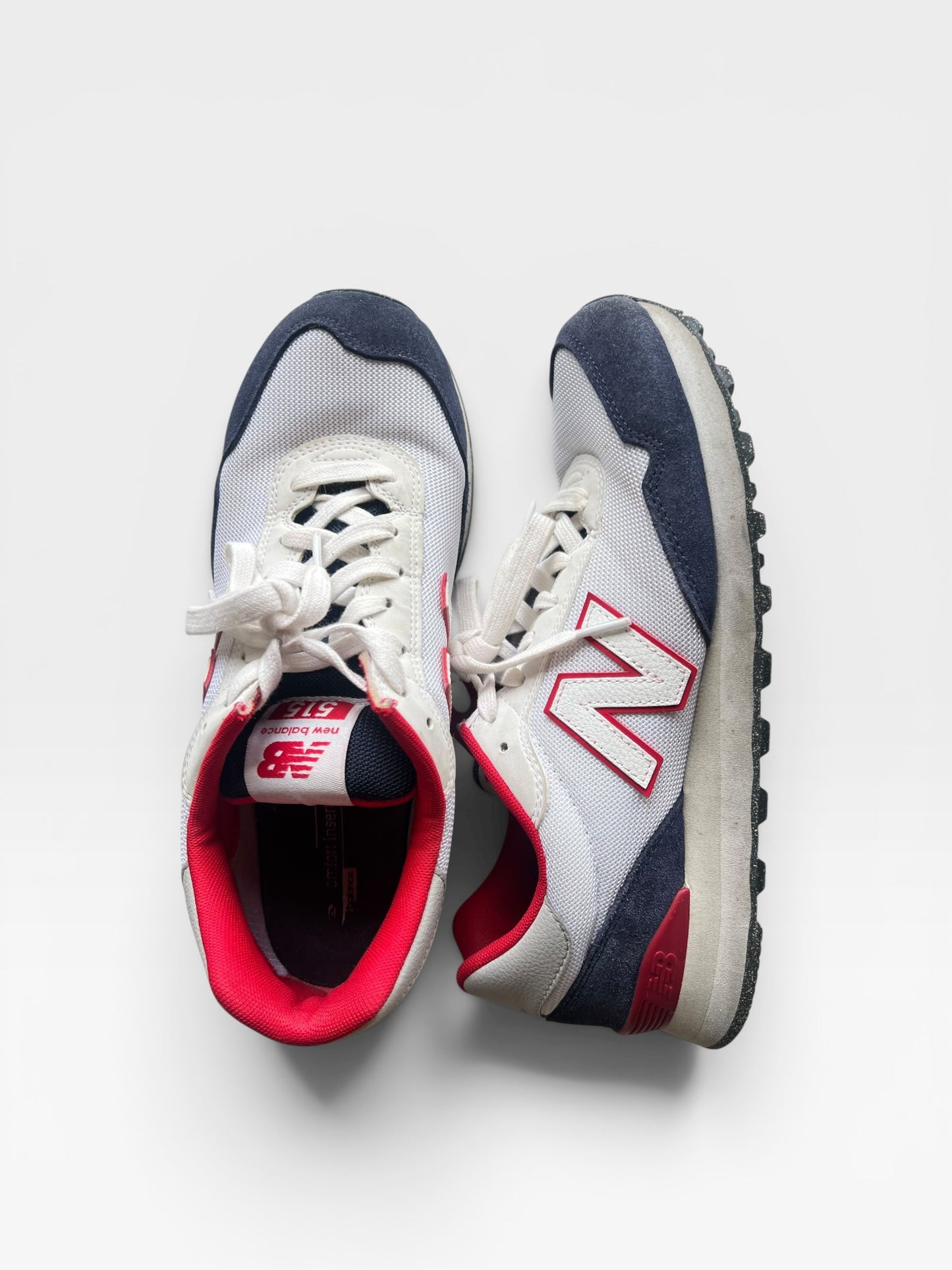 RED/WHITE/BLUE NEW BALANCE SHOES 10