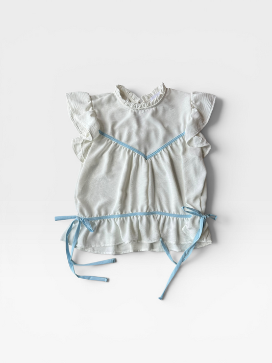 WHITE/BLUE KORI TOP M