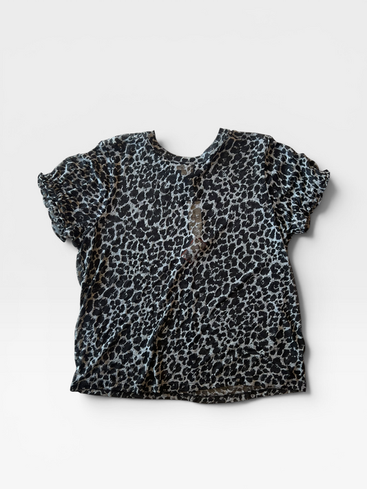 BLACK CHEETAH PILCRO TEE (NWT $58) L