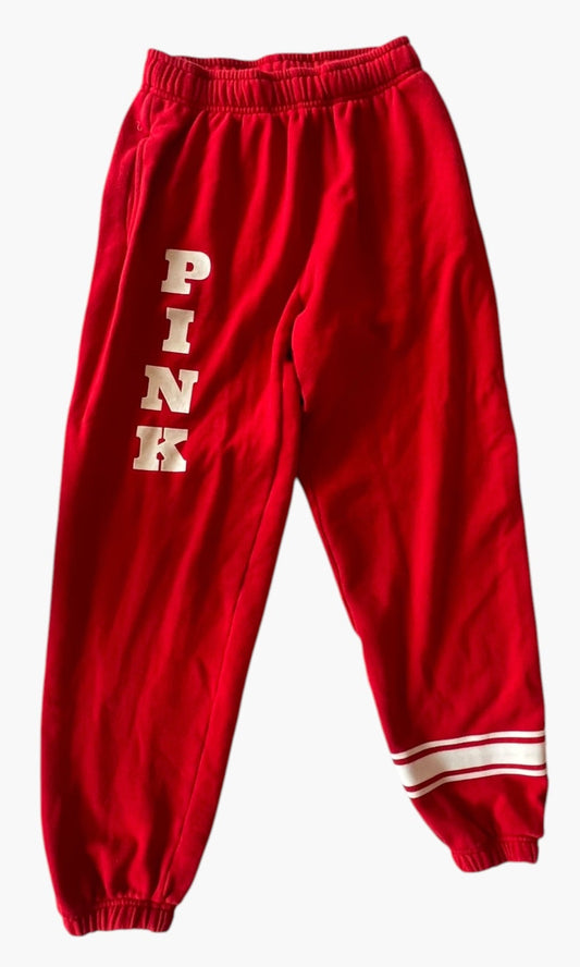 RED "PINK VS" JOGGERS XS
