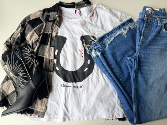 BOHEMIAN COWGIRL TEE XL