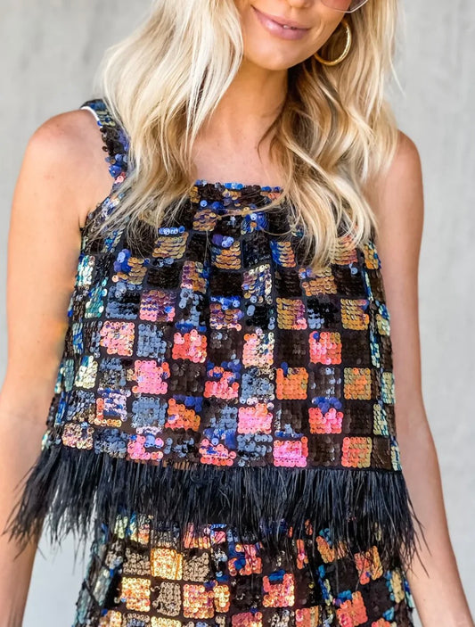 QUEEN OF SPARKLES TANK SMALL (ORG. $140)