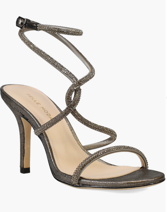 GREY/SILVER PELLE MODA HEEL (ORG. $185) 8.5
