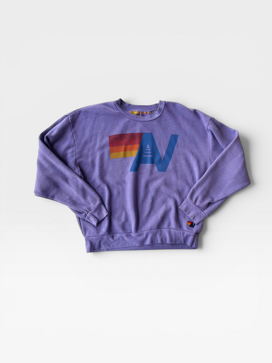PURPLE AVIATOR NATION LOGO CREW SWEATSHIRT (ORG. $175) S