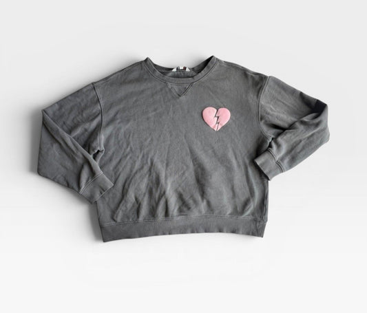 GREY WILDFOX "I WISH IT WAS SATURDAY" PULLOVER L