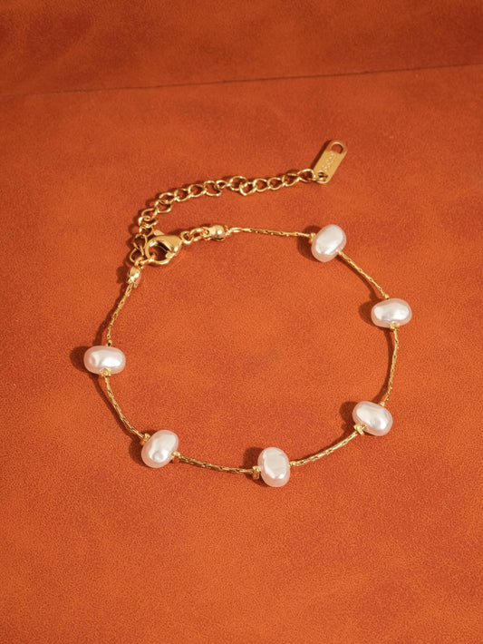 18K GOLD PETITE PEARL BRACELET
