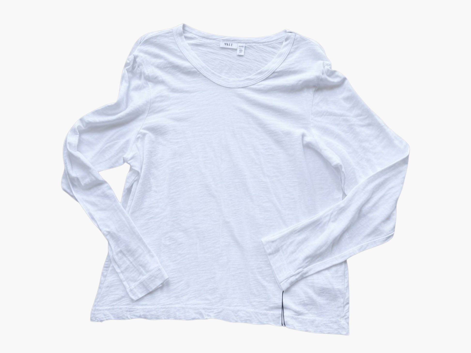 TheConsignmentBar white long-sleeve t-shirt, size XL, made of soft, textured cotton with a relaxed fit.